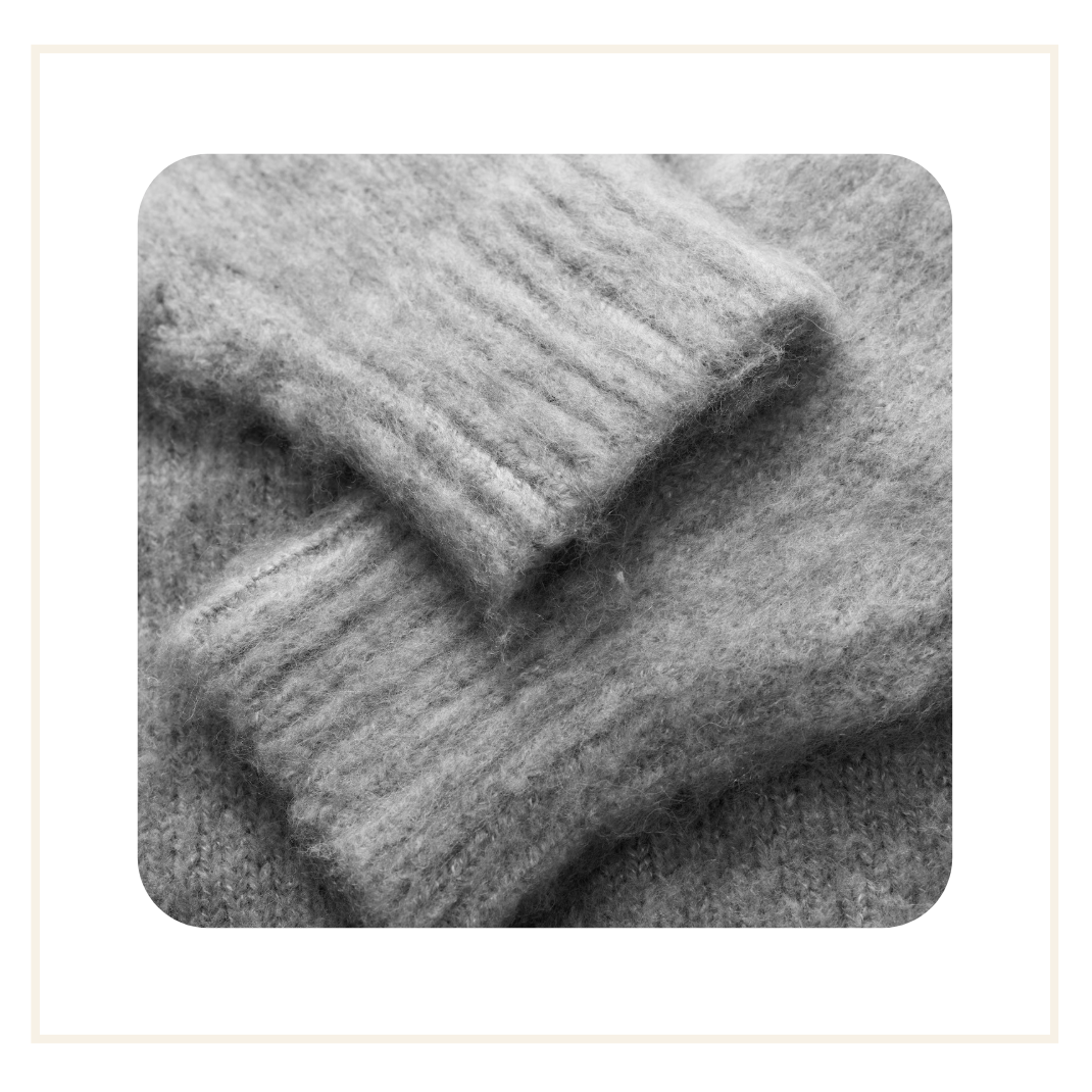 Bénir Mohair Knit Jumper Light Grey