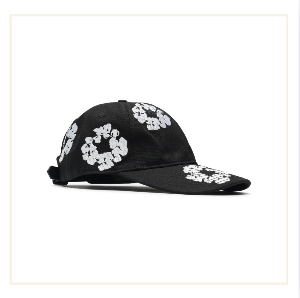 Denim Tears Cotton Wreath Cap Black