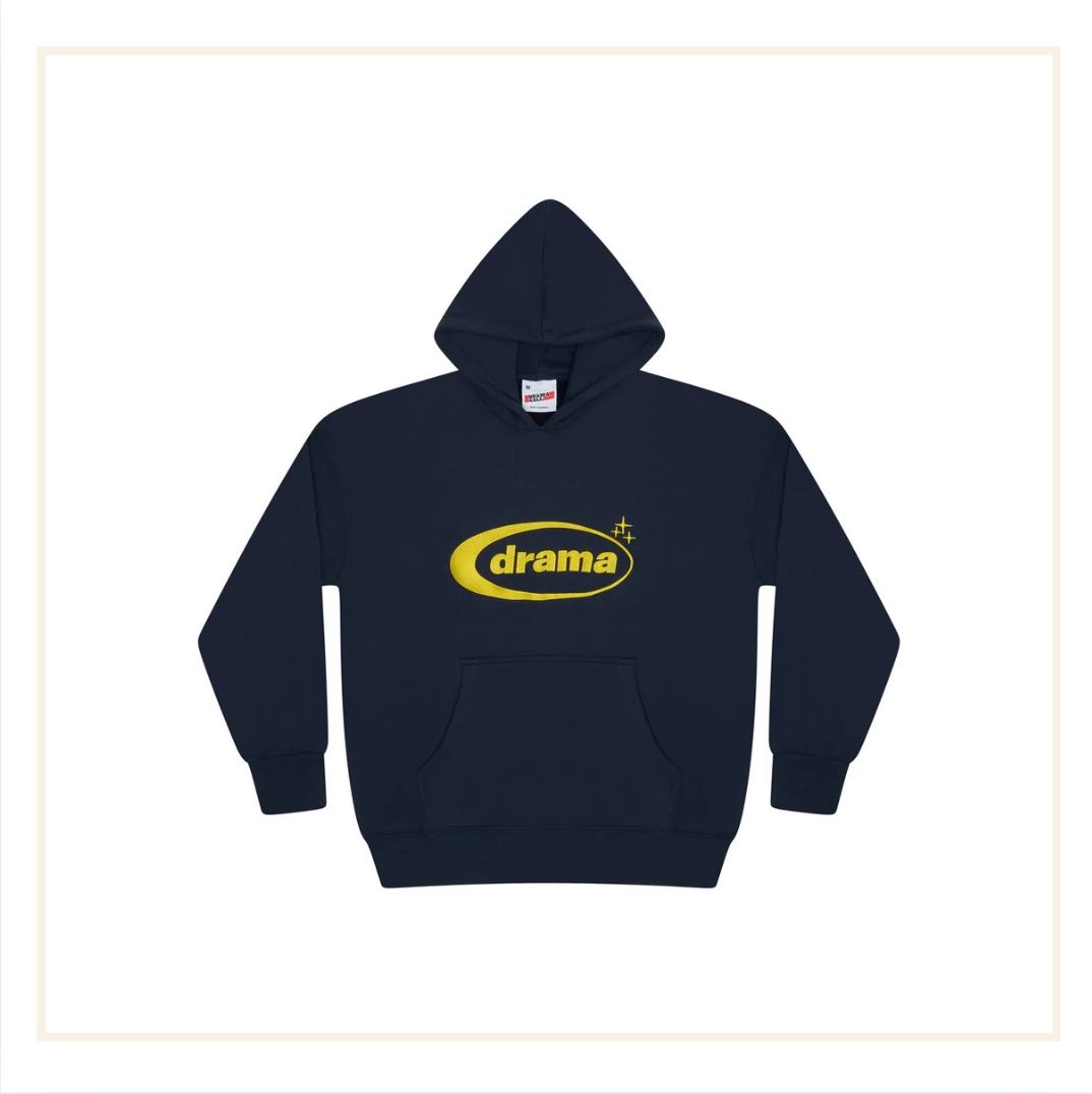 Drama Navy N Yella Oval Hoodie