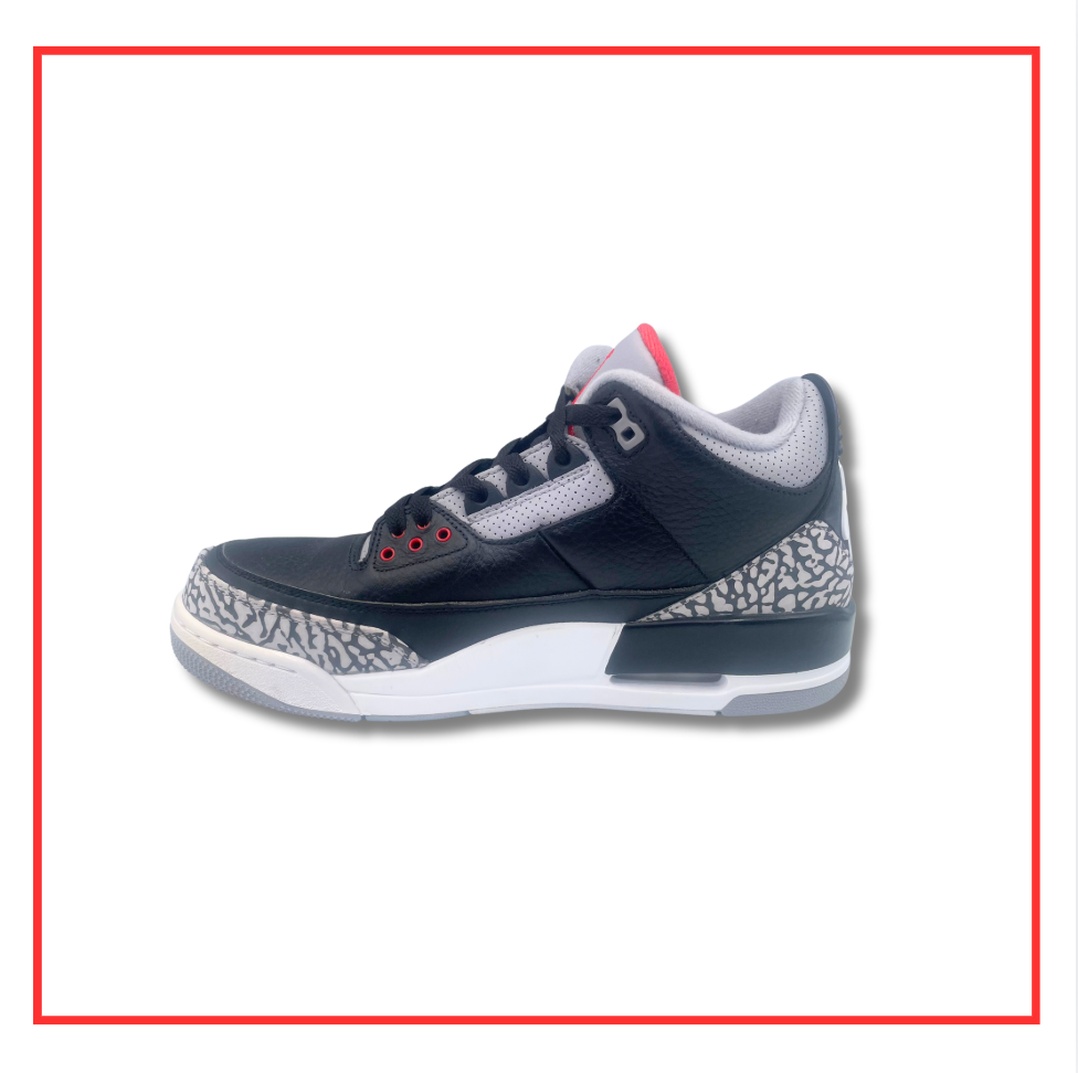 Air Jordan 3 Retro OG Black Cement (2018) (Preloved) UK 8