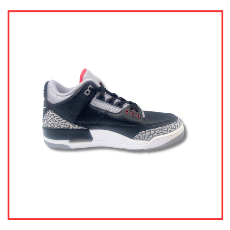 Air Jordan 3 Retro OG Black Cement (2018) (Preloved) UK 8