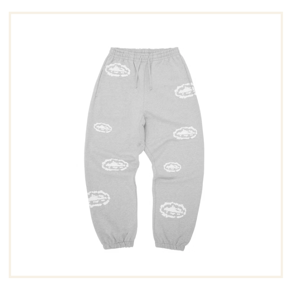 Corteiz x Denim Tears Cotton Wreath Sweatsuit Heather Grey