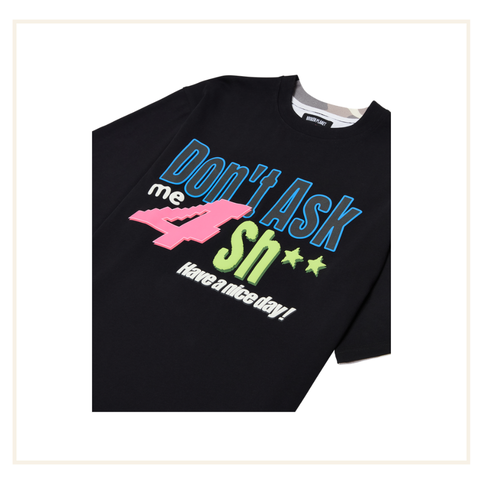 Broken Planet Don’t Ask Me Split Camo T-shirt