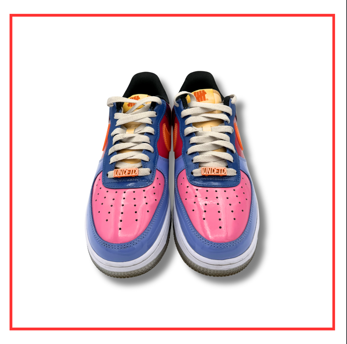 Nike Air Force 1 Low Undefeated Multi-Patent Total Orange (Preloved) UK 7.5