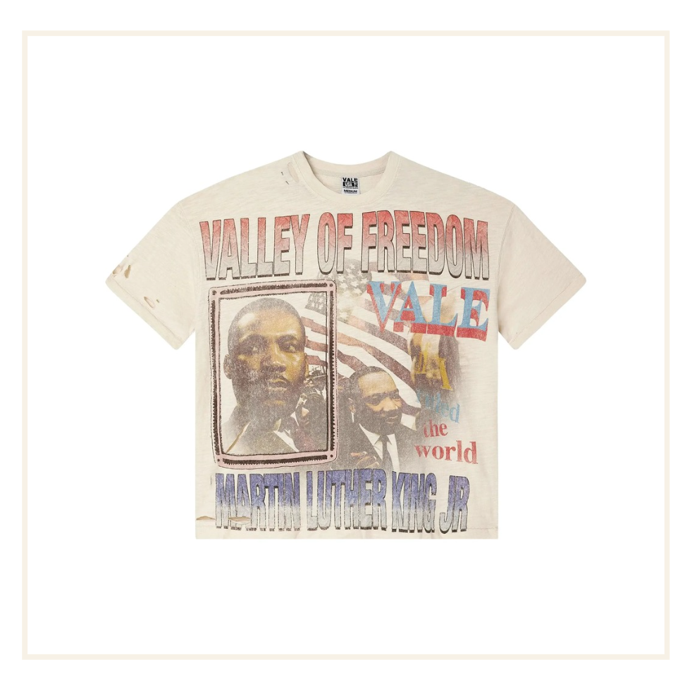 Vale Forever Valley Dreams Freedom MLK T-Shirt Cream