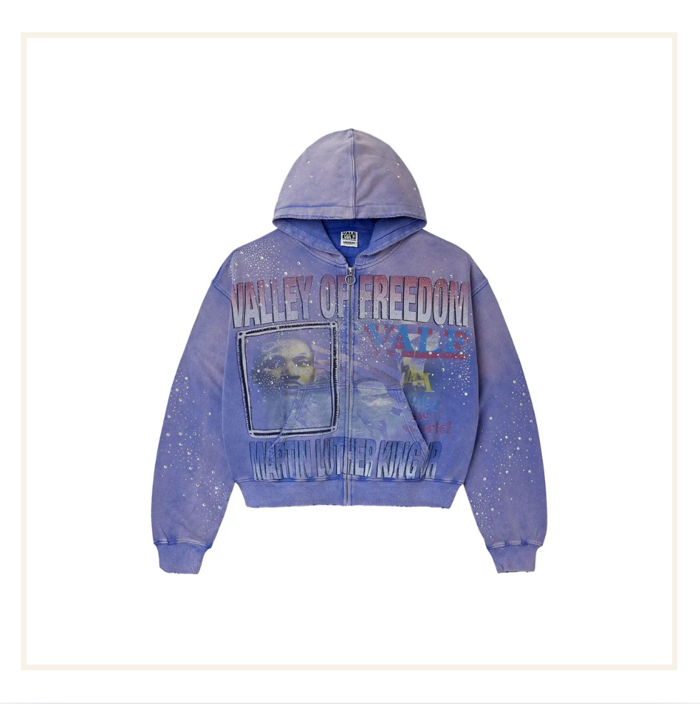 Vale Forever Freedom MLK Zip-Up Hoodie Blue