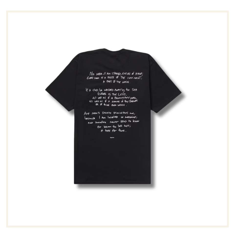 Supreme x Corteiz Rules the World Black Tee