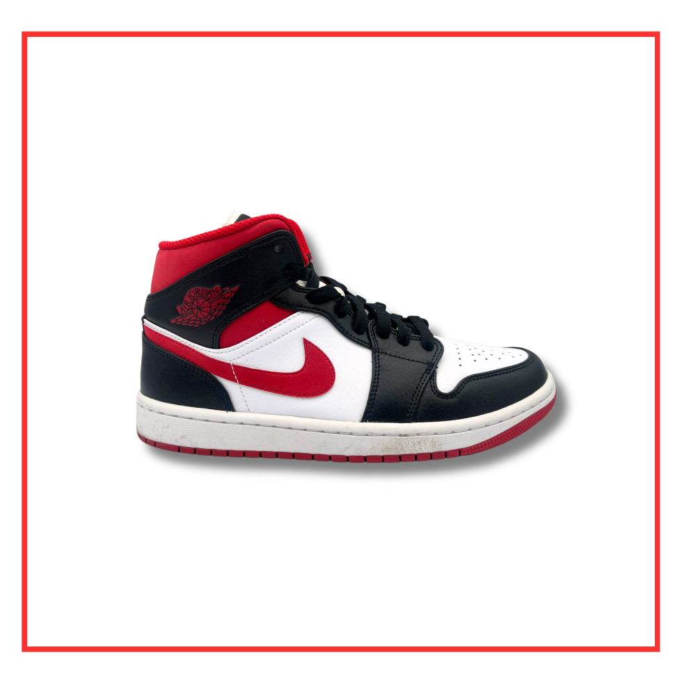 Air Jordan 1 Mid Gym Red Black White (Preloved) UK 6 | EU 40