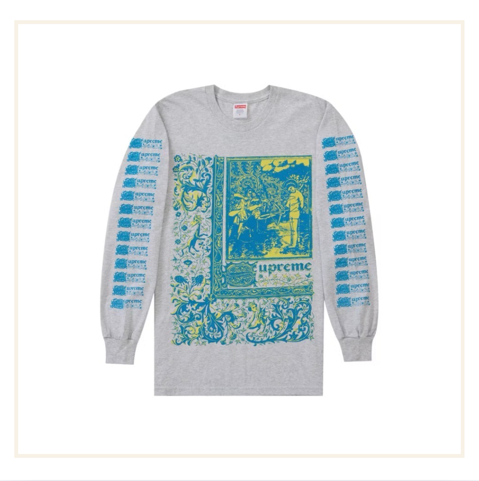 Supreme Saint Sebastian L/S Tee Ash Grey
