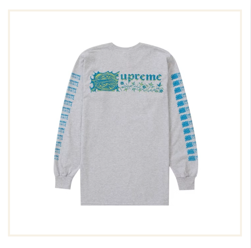 Supreme Saint Sebastian L/S Tee Ash Grey