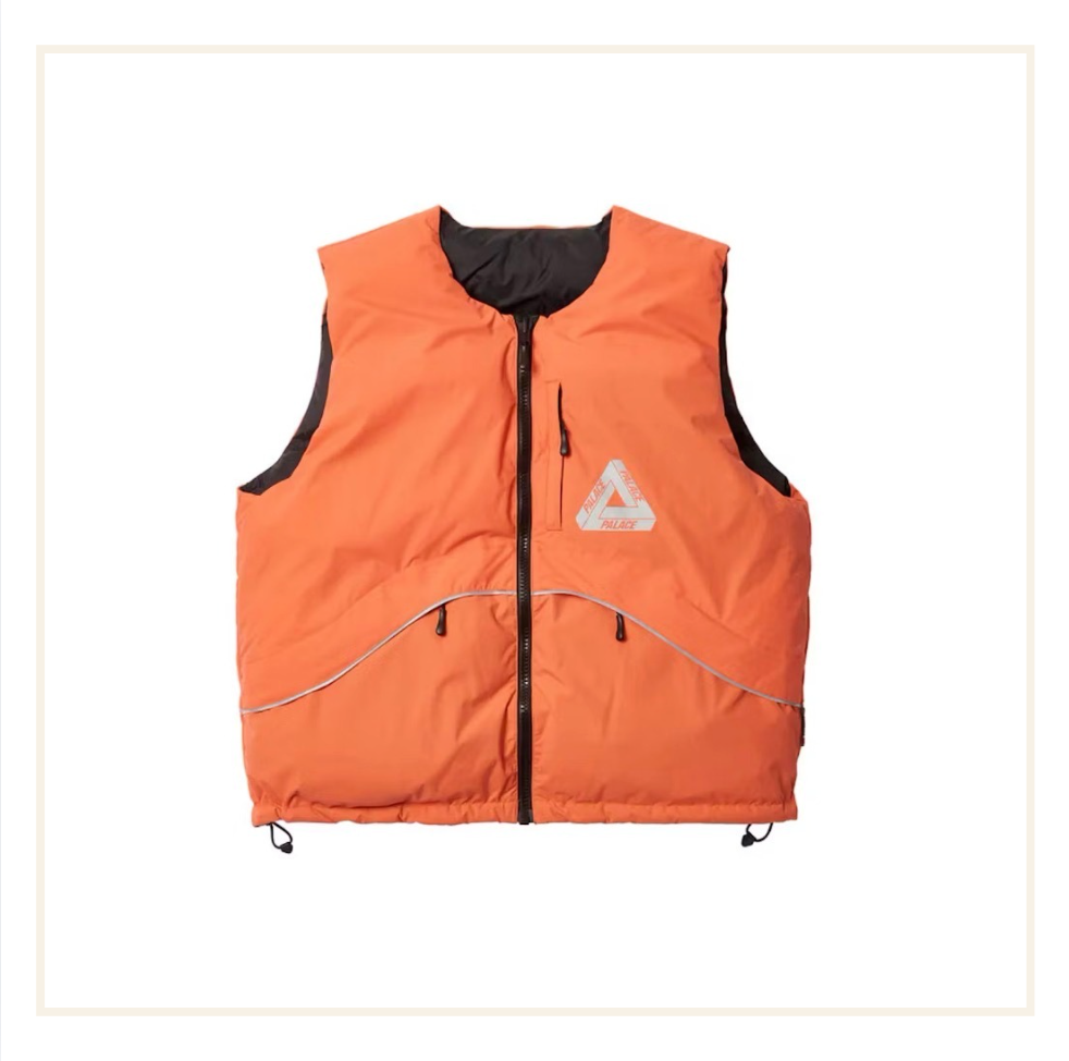 Palace P-Tech Reversible Puffa Vest Orange