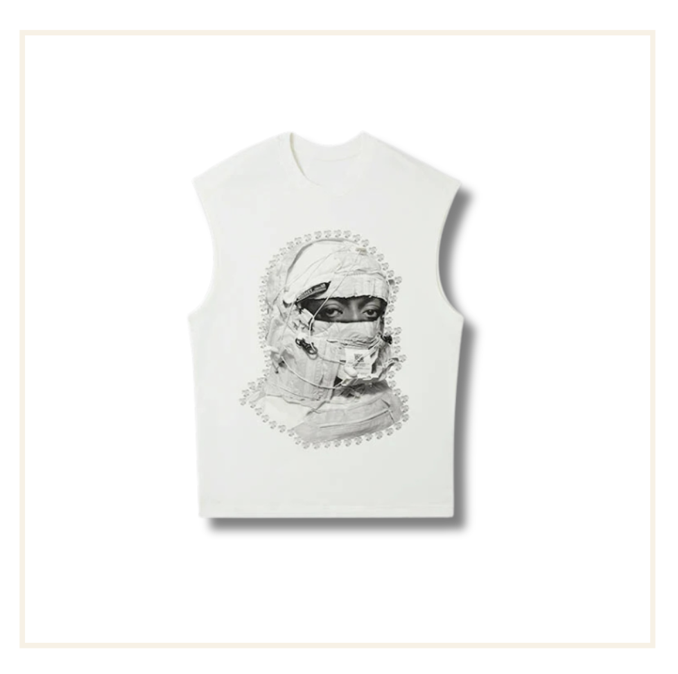 Noissey Desert Storm White Tank Top