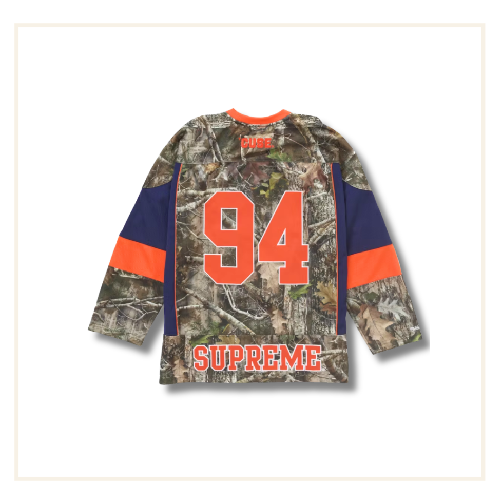Supreme Mitchell & Ness NCAA Hockey Jersey Woodland Camo