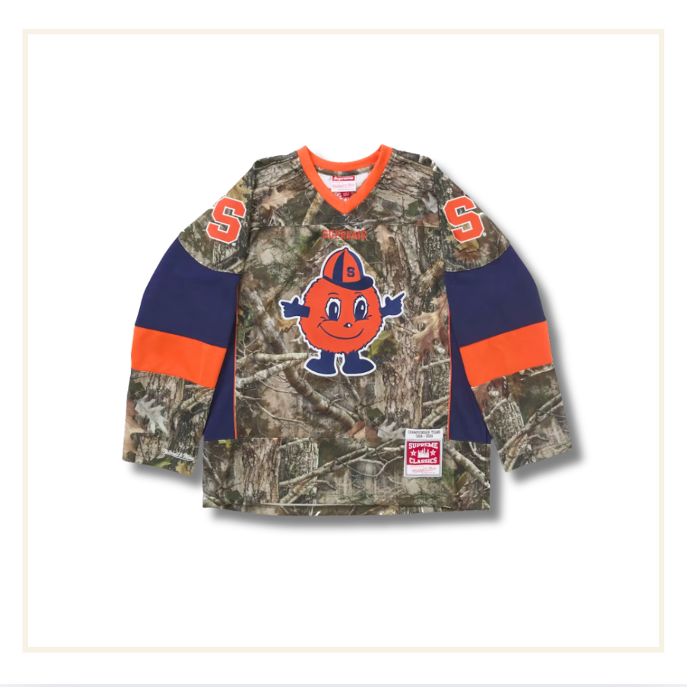 Supreme Mitchell & Ness NCAA Hockey Jersey Woodland Camo