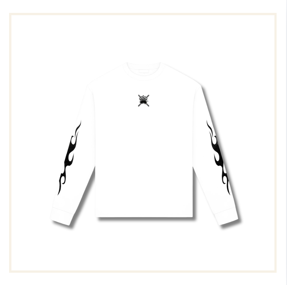 The Survival Couture Faded L/S White T-Shirt