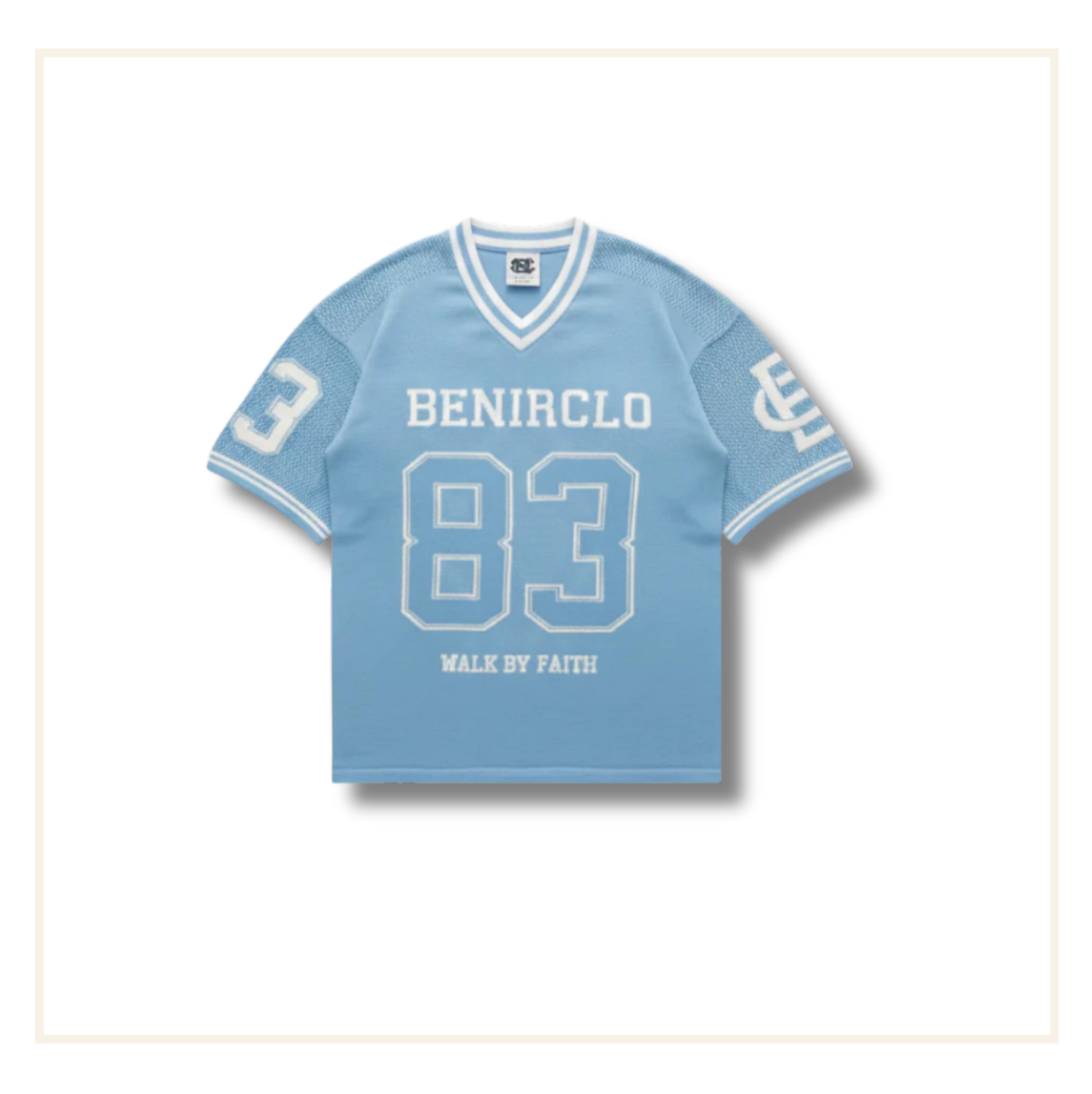 Bénir God’s Timing 83 Knit Jersey Top Light Blue