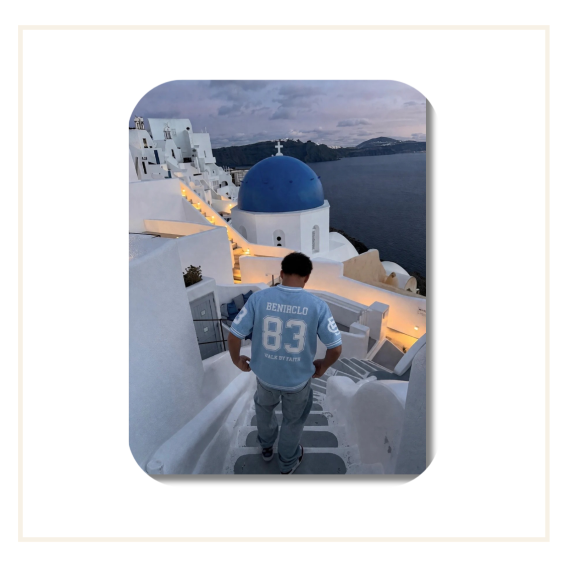 Bénir God’s Timing 83 Knit Jersey Top Light Blue