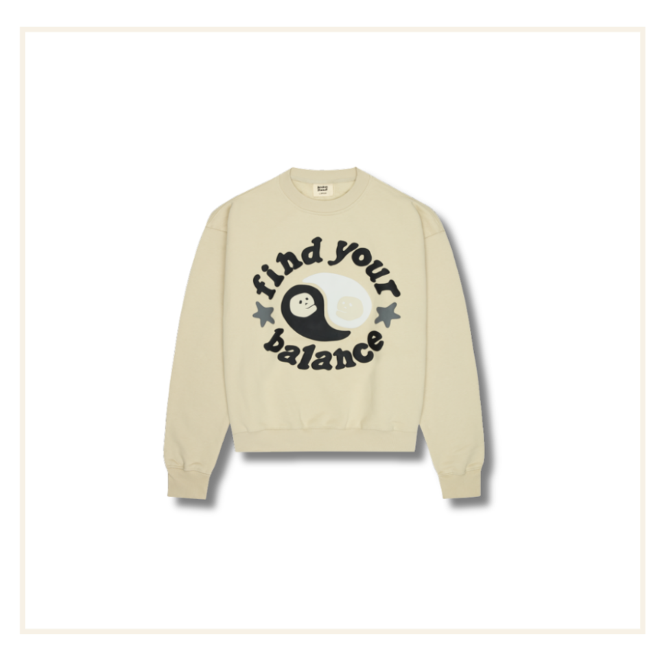 Broken Planet Find Your Balance Crewneck Bone White