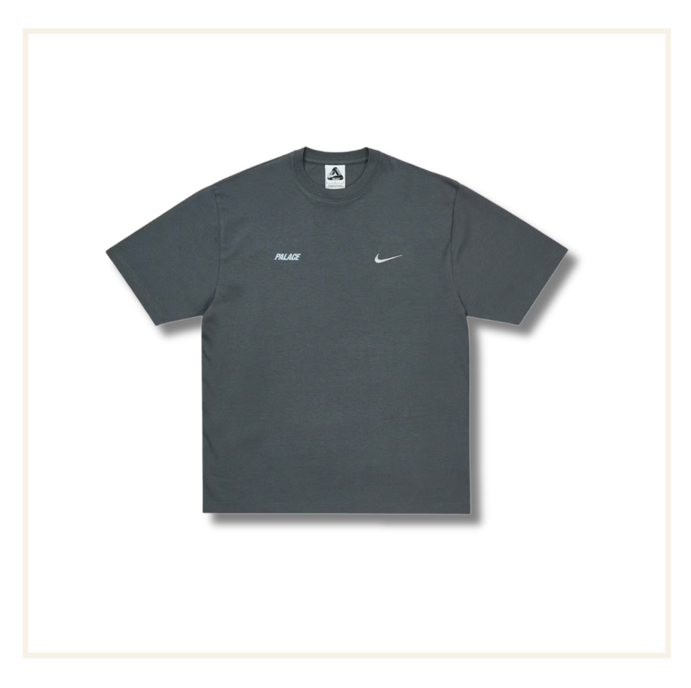 Palace x Nike Font Swoosh T-Shirt Charcoal