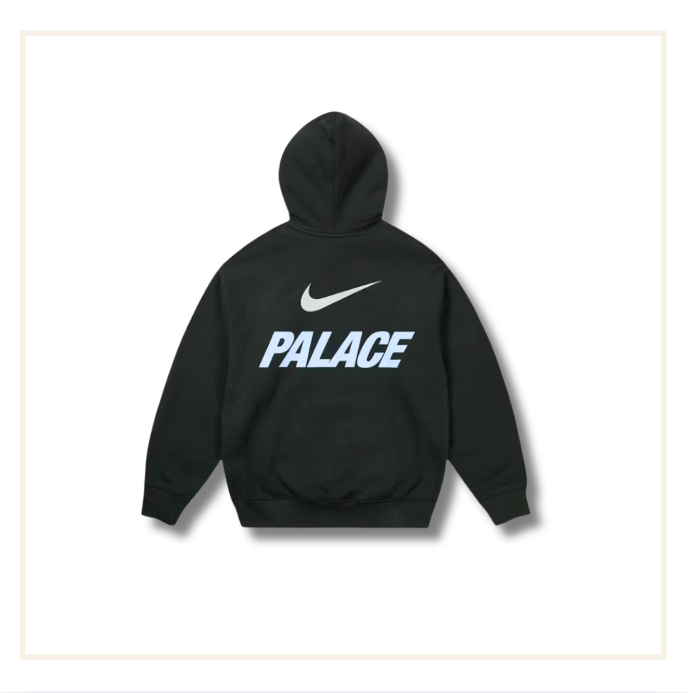 Palace x Nike Font Swoosh Hoodie Black