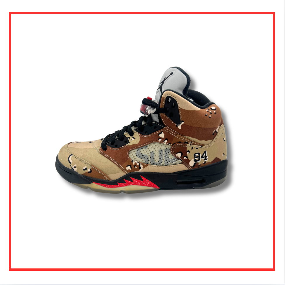 Air Jordan 5 Retro Supreme Desert Camo (Preloved) UK 9.5