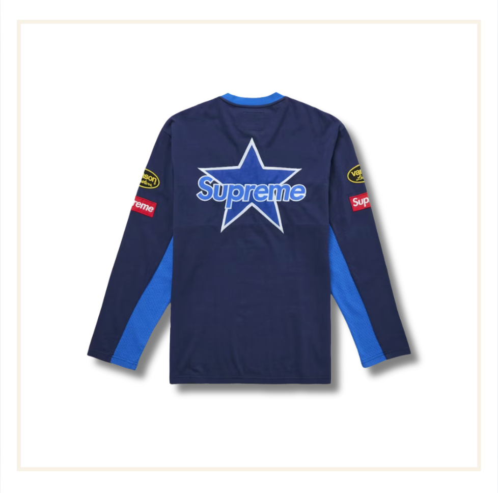 Supreme Vanson Leathers L/S Top Navy