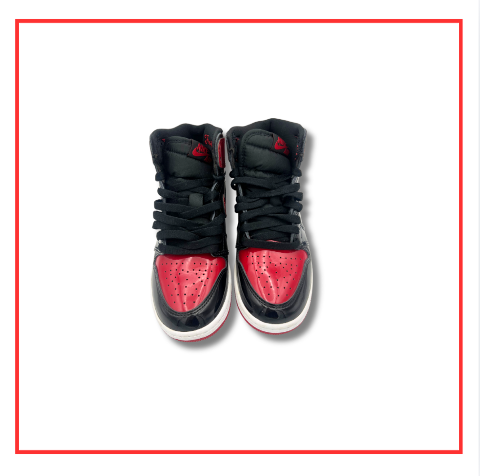 Air Jordan 1 Retro High OG Patent Bred (Preloved) UK 3 (GS)