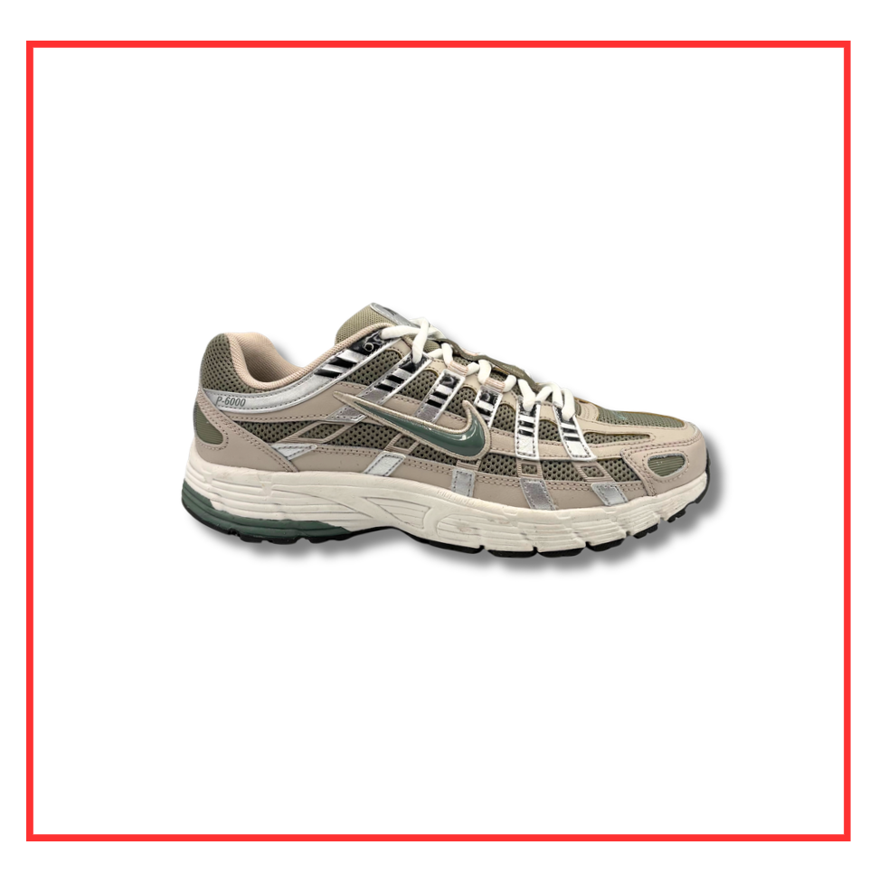 Nike P-6000 Cream Silver Clay Green (Preloved) UK 6 | EU 40