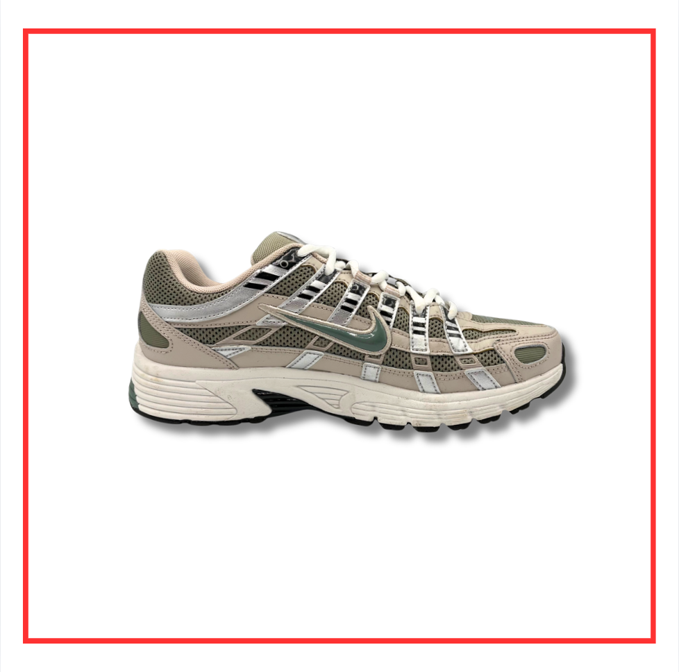 Nike P-6000 Cream Silver Clay Green (Preloved) UK 6 | EU 40