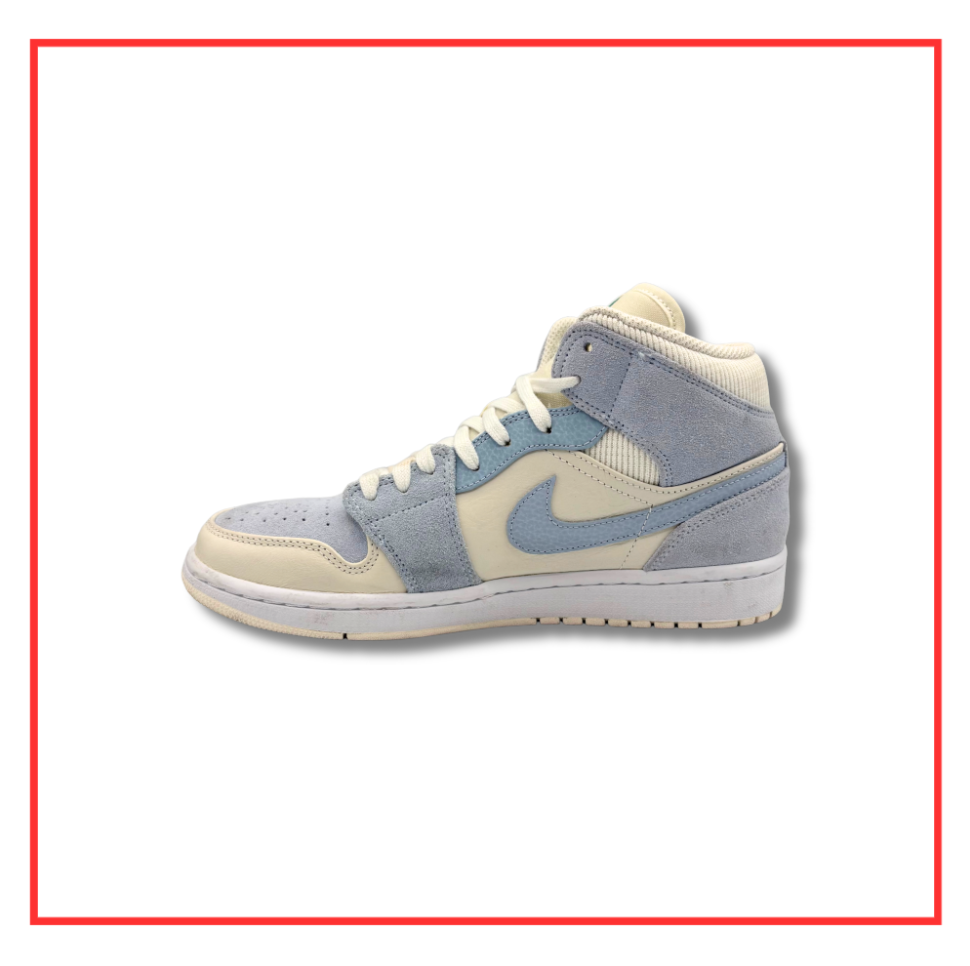 Air Jordan 1 Mid Mixed Textures Blue (Preloved) UK 7.5
