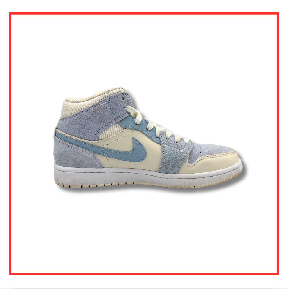 Air Jordan 1 Mid Mixed Textures Blue (Preloved) UK 7.5