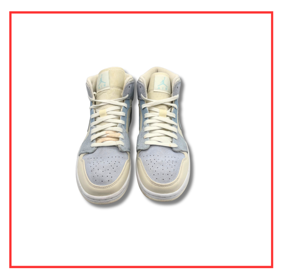 Air Jordan 1 Mid Mixed Textures Blue (Preloved) UK 7.5