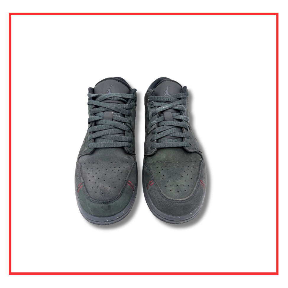 Air Jordan 1 Low SE Craft Dark Smoke Grey Varsity Red (Preloved) UK 9