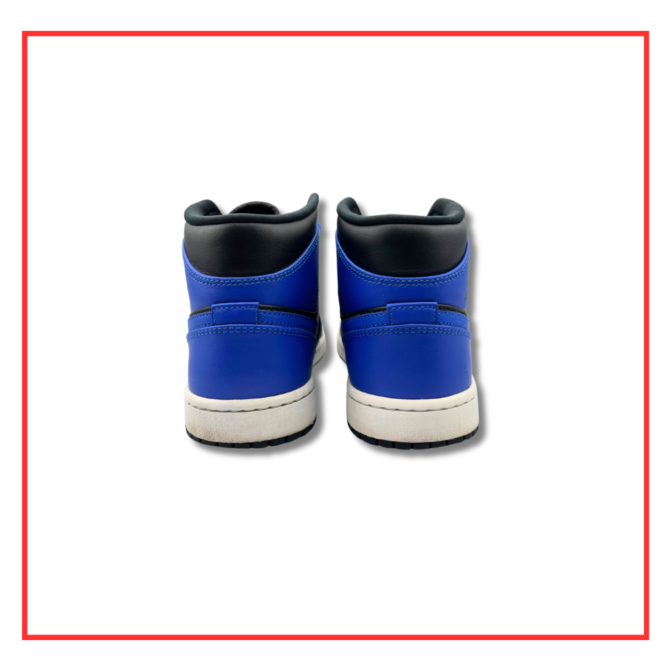Air Jordan 1 Mid Hyper Royal Tumbled Leather (Preloved) UK 7.5