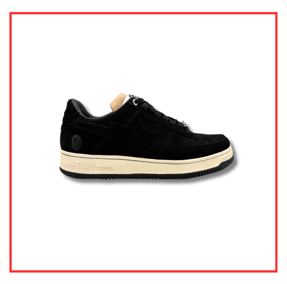 A Bathing Ape Bape Sta Black Suede (Preloved) UK 7