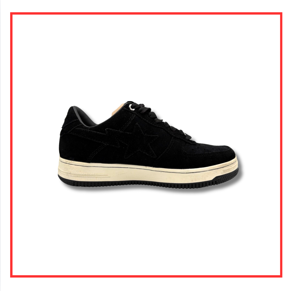 A Bathing Ape Bape Sta Black Suede (Preloved) UK 7