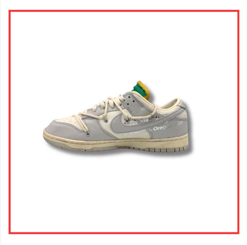 Off-White x Nike Dunk Low White Lot 25 (Preloved) UK 10