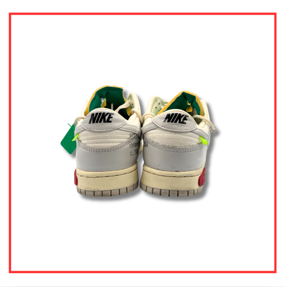 Off-White x Nike Dunk Low White Lot 25 (Preloved) UK 10