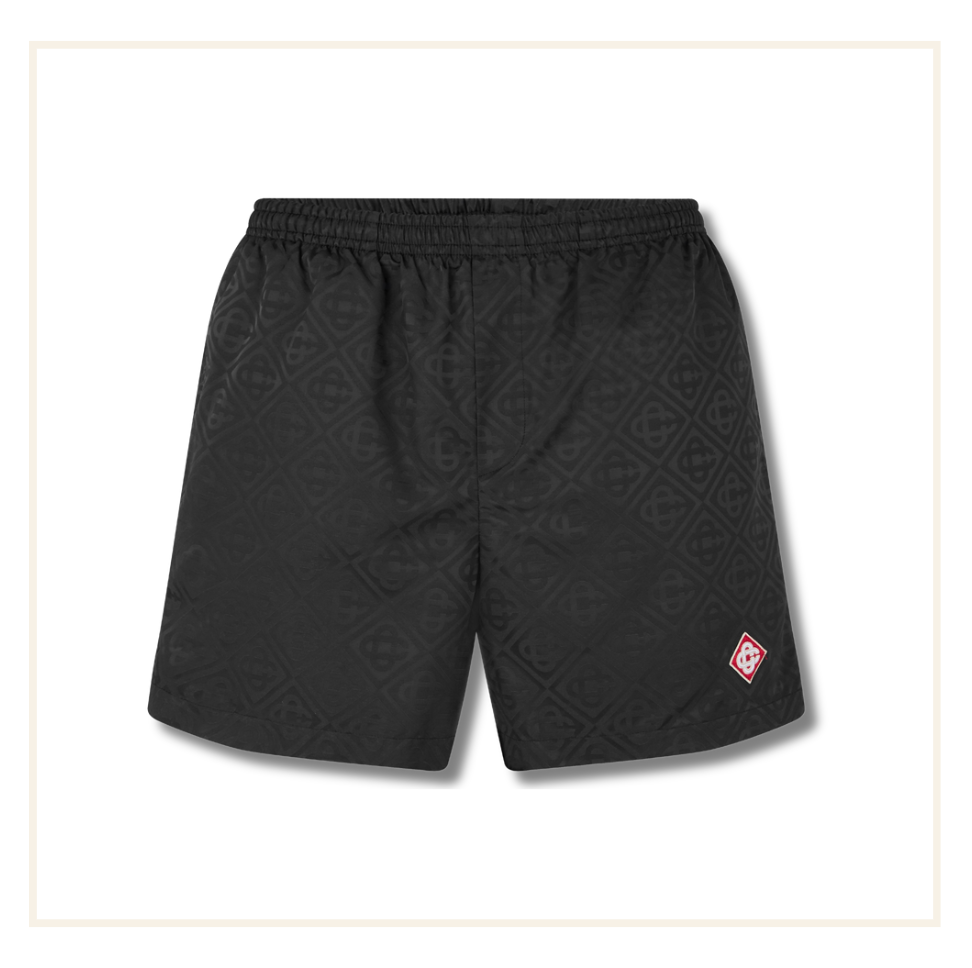 Casablanca Swim Jacquard Printed Swim Shorts Black