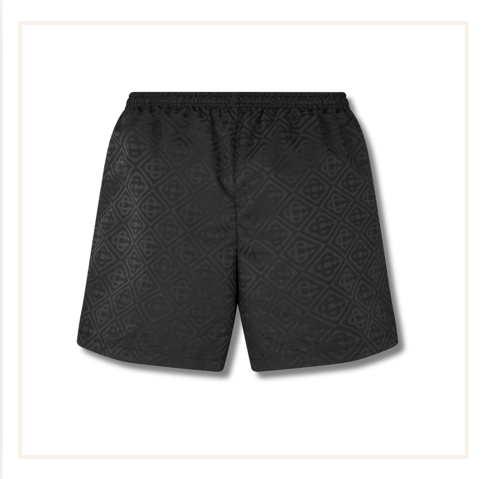 Casablanca Swim Jacquard Printed Swim Shorts Black
