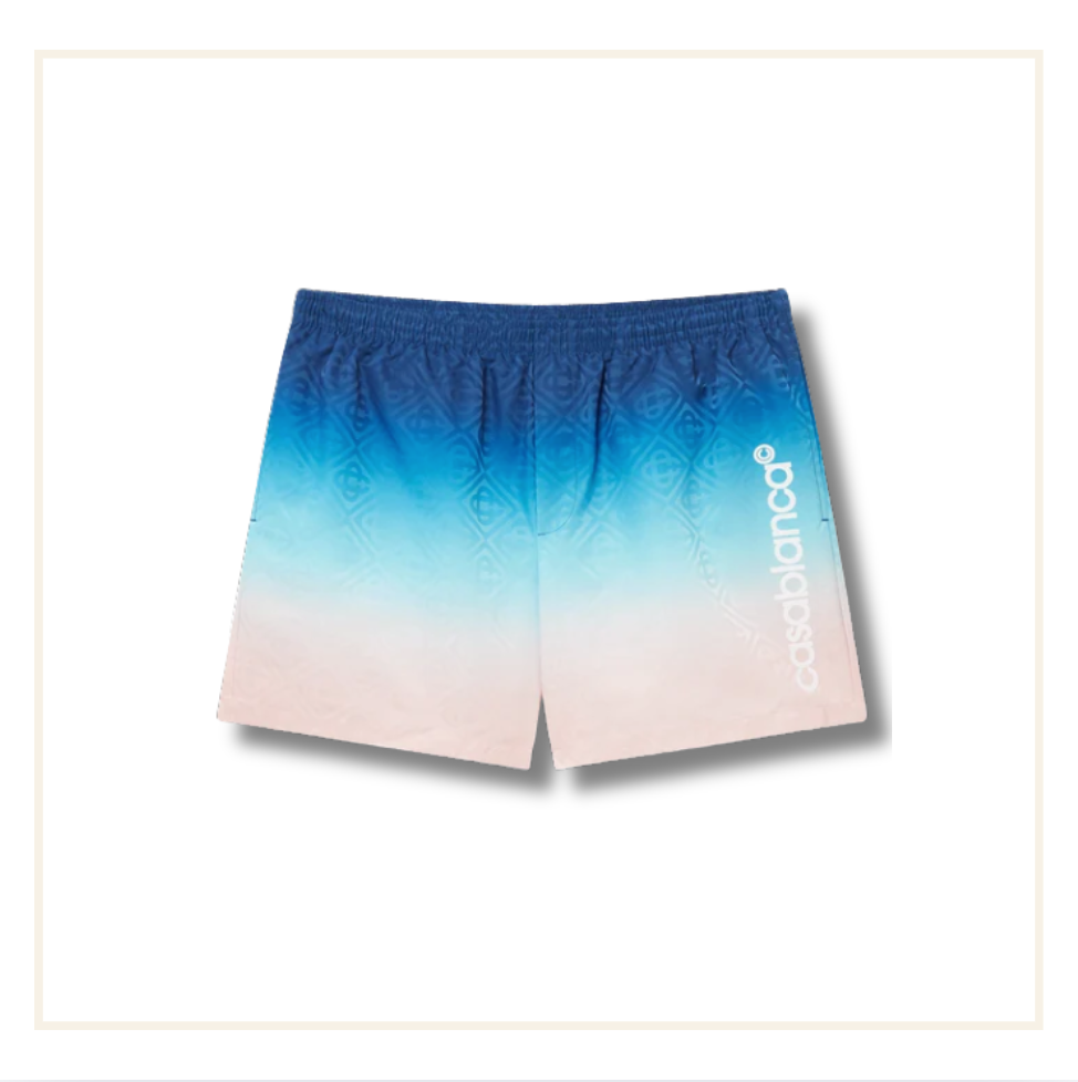 Casablanca Swim Jacquard Printed Swim Shorts Blue Gradient