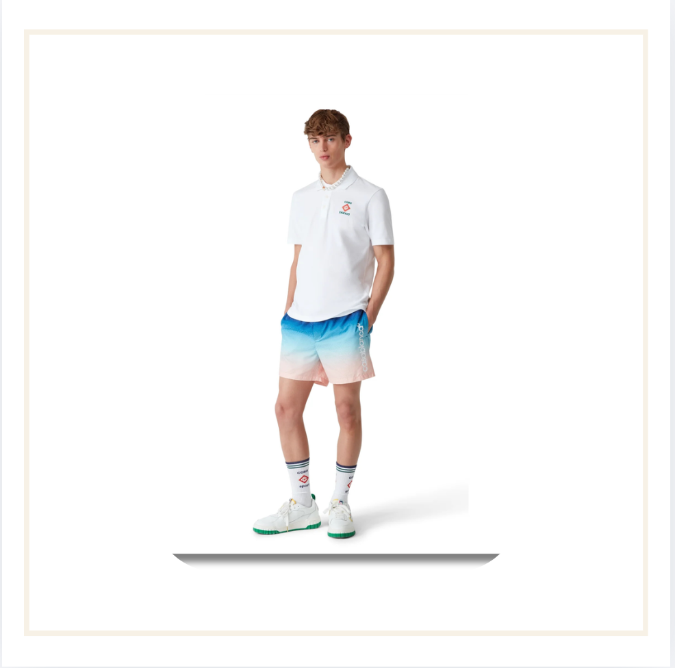 Casablanca Swim Jacquard Printed Swim Shorts Blue Gradient