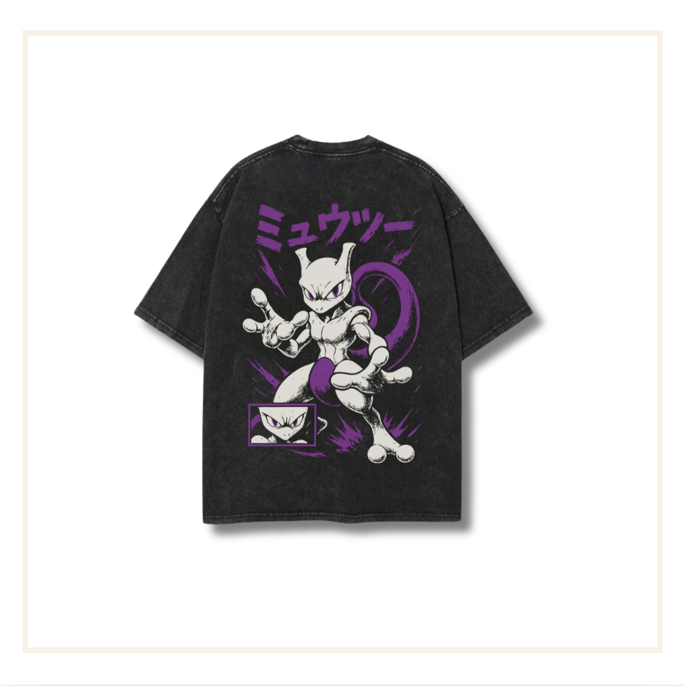 Hokuro Psywave Shadow 2-Sided Vintage Oversize Tee