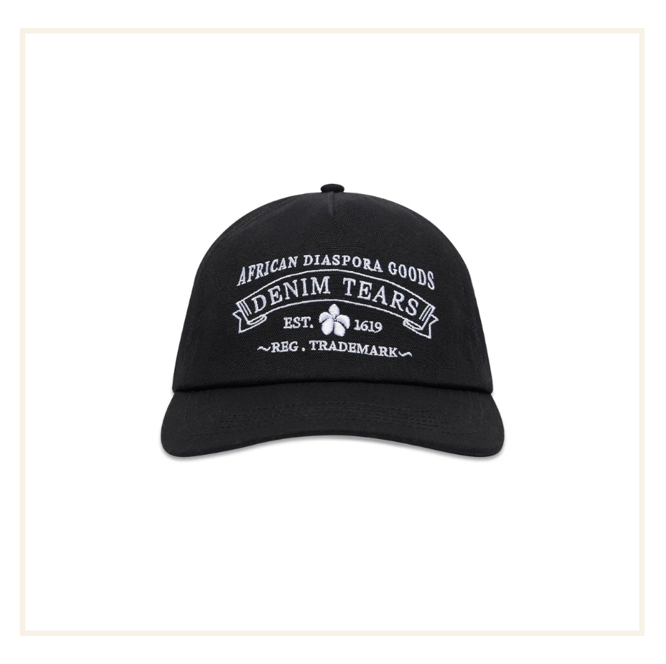 Denim Tears ADG Stamp Cap Black