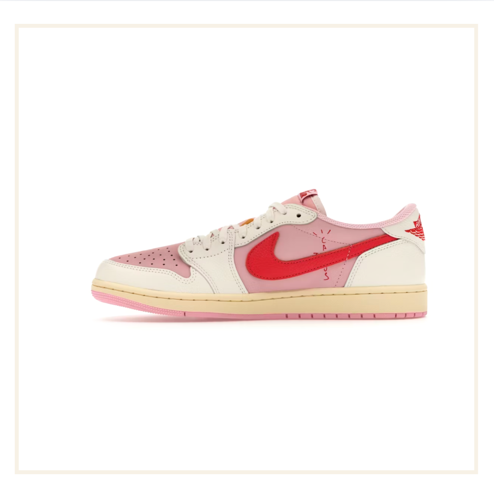 Air Jordan 1 Retro Low OG SP Travis Scott Sail Tropical Pink