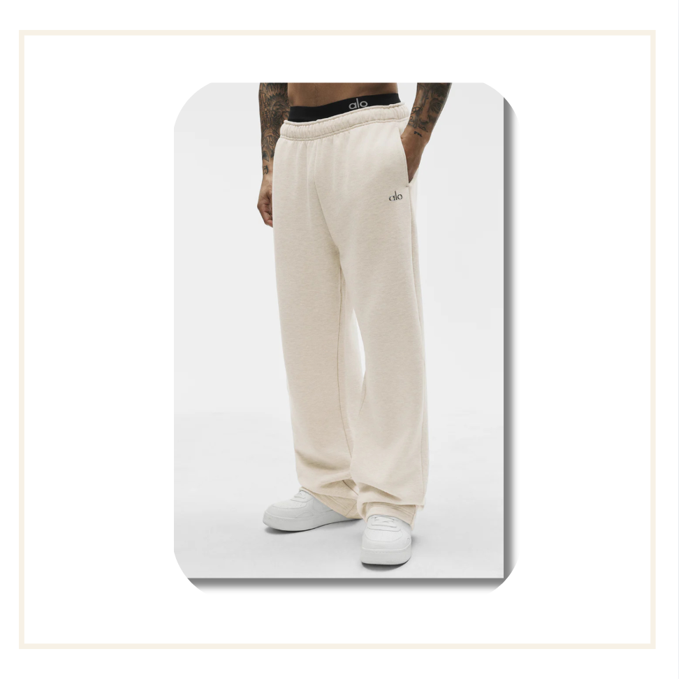 Alo Accolade Straight Leg Sweatpant Oatmeal Heather