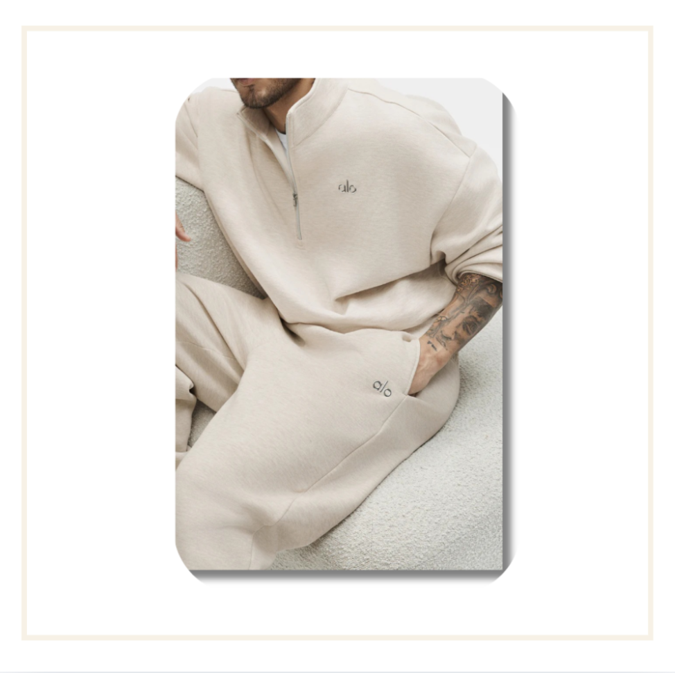 Alo Accolade Straight Leg Sweatpant Oatmeal Heather