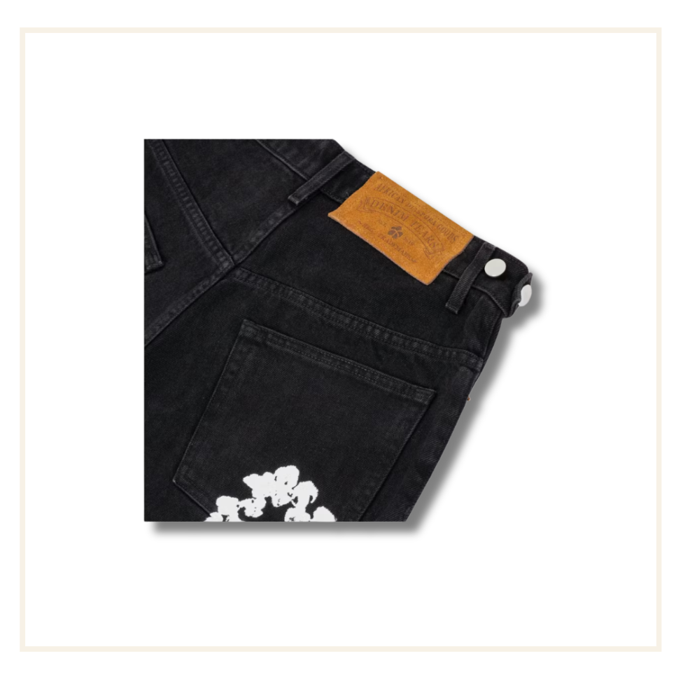 Denim Tears The Cotton Wreath Jean Short Black