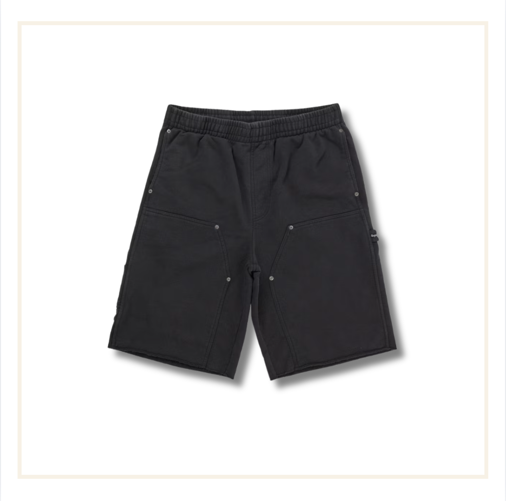 Supreme Double Knee Painter Sweatshort Black