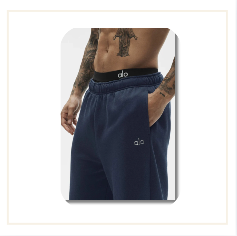 ALO Accolade Straight Leg Sweatpant Navy